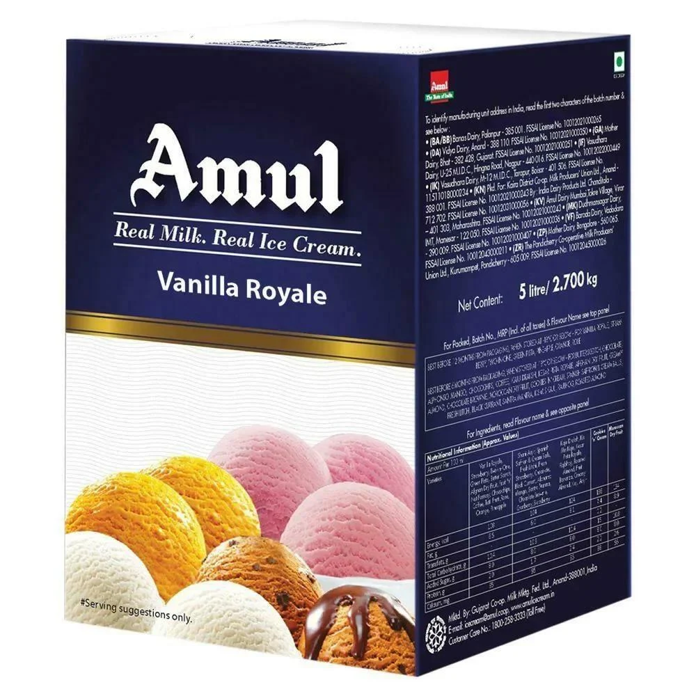 Amul & Vadilal ice cream